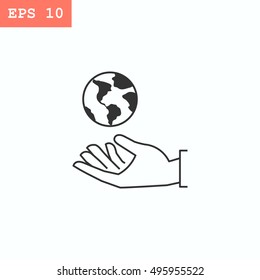 Earth Icon Vector.