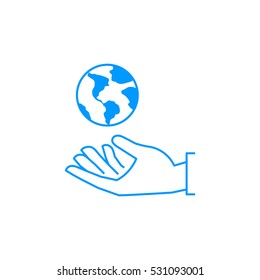 Earth Icon Vector.