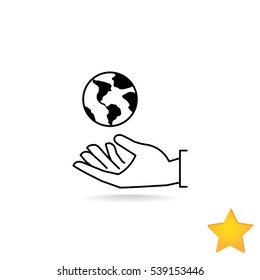 Earth Icon Vector.