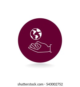 Earth Icon Vector.