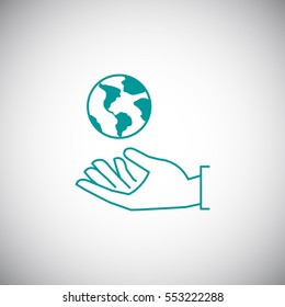 Earth Icon Vector.