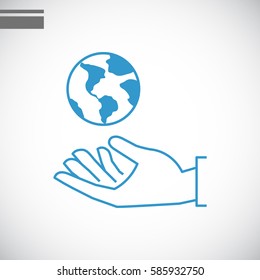 Earth Icon Vector.