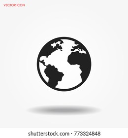 Earth icon vector