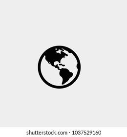 Earth icon. Vector earth. Africa map