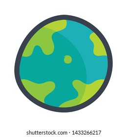 Earth Icon in vector cartoon style.