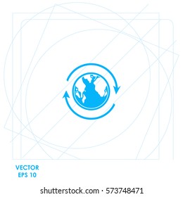 Earth  icon. Vector design.