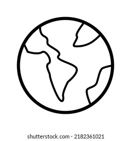 Plantilla de diseño de vectores de iconos de la Tierra.
