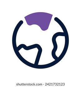 earth icon. vector dual tone icon for your website, mobile, presentation, and logo design.