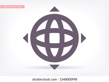 earth icon. Vector, Eps 10. Lorem Ipsum Flat Design