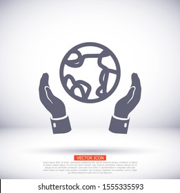 earth icon. Vector, Eps 10 . Lorem Ipsum Flat Design