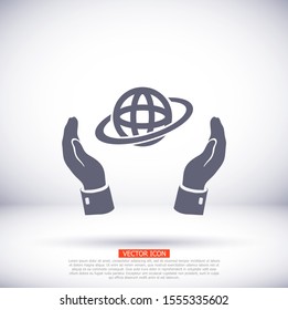 earth icon. Vector, Eps 10 . Lorem Ipsum Flat Design