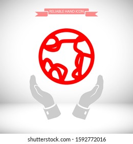 earth icon. Vector, Eps 10 . Lorem Ipsum Flat Design