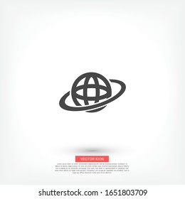 earth icon. Vector, Eps 10 . Lorem Ipsum Flat Design