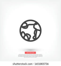 earth icon. Vector, Eps 10 . Lorem Ipsum Flat Design
