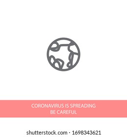 earth icon. Vector, Eps 10 . Lorem Ipsum Flat Design