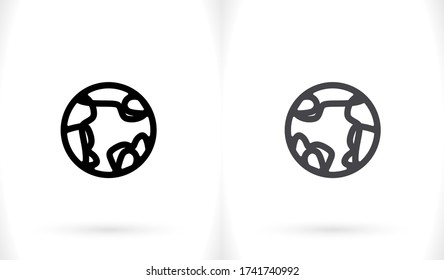 earth icon. Vector, Eps 10 . Lorem Ipsum Flat Design 