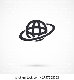 earth icon. Vector, Eps 10 . Lorem Ipsum Flat Design 