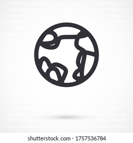 earth icon. Vector, Eps 10 . Lorem Ipsum Flat Design 