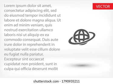 icono de tierra. Vector, Eps 10. Diseño plano Lorem Ipsum 