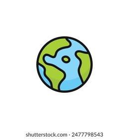 Earth icon vector. EPS 10 editable vector