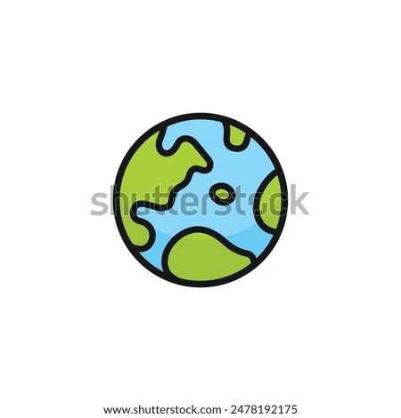 Earth icon vector. EPS 10 editable vector