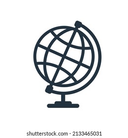 earth icon vector. global symbol design sign isolated on a white background. for your website design, logo, app, UI. Vector illustration.