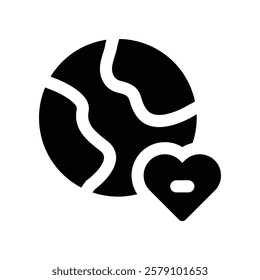 earth icon. vector glyph icon for your website, mobile, presentation, and logo design.