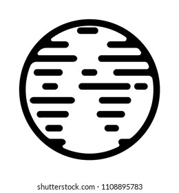 earth icon vector horizontal lines 