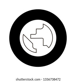 Earth icon, vector illustration