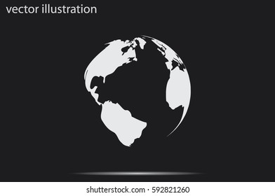 Earth icon vector illustration.