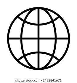 Diseño de la Ilustración vectorial del icono de la tierra sobre fondo blanco.