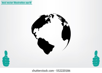 Earth icon vector illustration eps10.