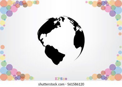 Earth icon vector illustration eps10.