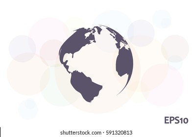 Earth icon vector illustration eps10.