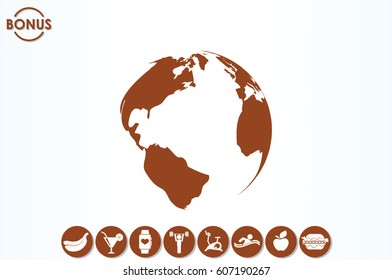 Earth icon vector illustration eps10.