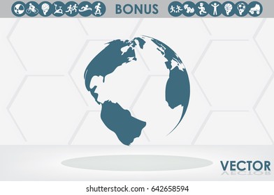 Earth icon vector illustration eps10.