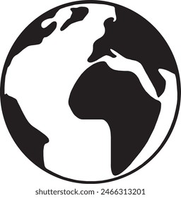 Erdsymbol-Vektorillustration, Planetensymbol, Globussymbol, Erdplanet, Planetensymbol