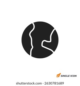 earth icon vector illustration. earth symbol isolated on white background