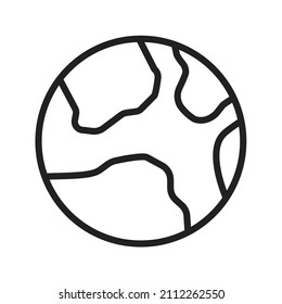 Earth icon vector image. Can also be used for Physical Fitness. Suitable for mobile apps, web apps and print media.