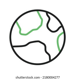 Earth Icon, Vektorbild. Kann auch für den Weltraum verwendet werden. Geeignet für mobile Apps, Web-Apps und Printmedien.