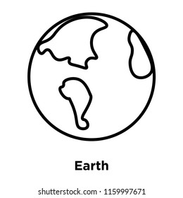 Earth icon vector isolated on white background, Earth transparent sign , line or linear sign, element design in outline style