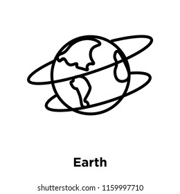 Earth icon vector isolated on white background, Earth transparent sign , line or linear sign, element design in outline style