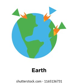 Earth icon vector isolated on white background, Earth transparent sign , disaster symbols