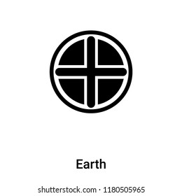 Earth icon vector isolated on white background, logo concept of Earth sign on transparent background, filled black symbol