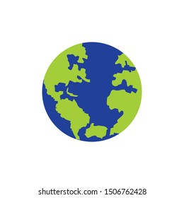 earth icon vector logo illustration design