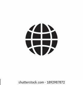 Earth icon vector on white background