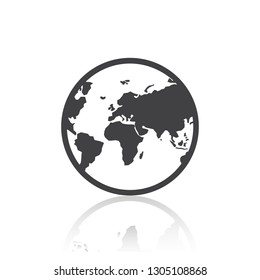 Earth Icon Vector. Simple flat symbol. Pictogram illustration on white background.