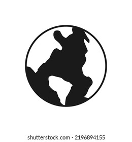 Earth Icon Vector. Simple flat symbol. Perfect Black pictogram illustration on white background.