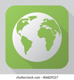 Earth icon vector, solid illustration, pictogram isolated on gray