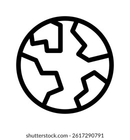 Earth Icon Vector Symbol Design Illustration